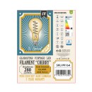 GloboStar® 99164 Λάμπα LED Soft S Spiral Filament E27 PS30 CHERRY Γλόμπος 4W 280lm 360° AC 220-240V IP20 Φ9.5 x Υ13.4cm Ultra Θερμό Λευκό 2200K με Μελί Γυαλί Dimmable - 3 Χρόνια Εγγύηση