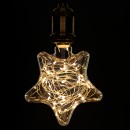 GloboStar® 99224 Λάμπα E27 DSC125 Deco Star SMD LED Copper String 2W 160 lm 320° AC 85-265V Edison Retro με Διάφανο Γυαλί Θερμό Λευκό 2700 K