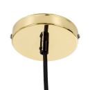 GloboStar® LUMI GOLD 99421 Μοντέρνο Μεταλλικό Κρεμαστό Φωτιστικό Οροφής Ανάρτηση Μονόφωτο 1 x E27 Χρυσό Φ4 x Y118cm