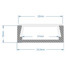 GloboStar® SURFACE-PROFILE 70809-2M Προφίλ Αλουμινίου - Βάση & Ψύκτρα Ταινίας LED με Λευκό Γαλακτερό Κάλυμμα - Επιφανειακή Χρήση - Πατητό Κάλυμμα - Ασημί - 2 Μέτρα - Πακέτο 5 Τεμαχίων - Μ200 x Π2.4 x Υ1.1cm