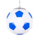 GloboStar® FOOTBALL 00644 Μοντέρνο Κρεμαστό Παιδικό Φωτιστικό Οροφής Μονόφωτο 1 x E27 Γαλάζιο Λευκό Γυάλινο Φ15 x Υ18cm