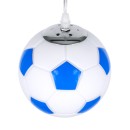 GloboStar® FOOTBALL 00644 Μοντέρνο Κρεμαστό Παιδικό Φωτιστικό Οροφής Μονόφωτο 1 x E27 Γαλάζιο Λευκό Γυάλινο Φ15 x Υ18cm