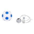 GloboStar® FOOTBALL 00644 Μοντέρνο Κρεμαστό Παιδικό Φωτιστικό Οροφής Μονόφωτο 1 x E27 Γαλάζιο Λευκό Γυάλινο Φ15 x Υ18cm