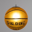 GloboStar® SPALDING NBA 00649 Μοντέρνο Κρεμαστό Παιδικό Φωτιστικό Οροφής Μονόφωτο 1 x E27 Πορτοκαλί Γυάλινο Φ25 x Υ25cm