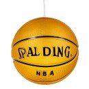 GloboStar® SPALDING NBA 00649 Μοντέρνο Κρεμαστό Παιδικό Φωτιστικό Οροφής Μονόφωτο 1 x E27 Πορτοκαλί Γυάλινο Φ25 x Υ25cm