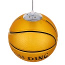 GloboStar® SPALDING NBA 00649 Μοντέρνο Κρεμαστό Παιδικό Φωτιστικό Οροφής Μονόφωτο 1 x E27 Πορτοκαλί Γυάλινο Φ25 x Υ25cm