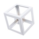 GloboStar® CUBE 00800 Μοντέρνο Φωτιστικό Οροφής Μονόφωτο Λευκό Μεταλλικό Πλέγμα Φ25 x Y25cm