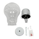 GloboStar® LAMP 01677 Μοντέρνο Κρεμαστό Φωτιστικό Οροφής Μονόφωτο 1 x E27 Ασημί Νίκελ Μεταλλικό Διάφανο Γυαλί Φ30 x Υ52cm