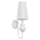 GloboStar® LAURA 01499 Μοντέρνο Φωτιστικό Τοίχου Απλίκα Μονόφωτο Μεταλλικό Λευκό Φ15 x Μ15 x Π21 x Y48cm