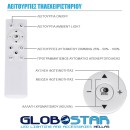 GloboStar® CASPER 61018 Κρεμαστή Πλαφονιέρα Οροφής LED CCT 76W 8372lm 120° AC 220-240V - Εναλλαγή Φωτισμού μέσω Τηλεχειριστηρίου All In One Ψυχρό Λευκό 6000k+Φυσικό Λευκό 4500k+Θερμό Λευκό 2700k Dimmable Φ45cm - Λευκό - 3 Years Warranty