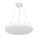 GloboStar® CASPER 61018 Κρεμαστή Πλαφονιέρα Οροφής LED CCT 76W 8372lm 120° AC 220-240V - Εναλλαγή Φωτισμού μέσω Τηλεχειριστηρίου All In One Ψυχρό Λευκό 6000k+Φυσικό Λευκό 4500k+Θερμό Λευκό 2700k Dimmable Φ45cm - Λευκό - 3 Years Warranty