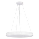 GloboStar® CASPER 61018 Κρεμαστή Πλαφονιέρα Οροφής LED CCT 76W 8372lm 120° AC 220-240V - Εναλλαγή Φωτισμού μέσω Τηλεχειριστηρίου All In One Ψυχρό Λευκό 6000k+Φυσικό Λευκό 4500k+Θερμό Λευκό 2700k Dimmable Φ45cm - Λευκό - 3 Years Warranty