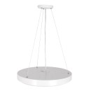 GloboStar® CASPER 61018 Κρεμαστή Πλαφονιέρα Οροφής LED CCT 76W 8372lm 120° AC 220-240V - Εναλλαγή Φωτισμού μέσω Τηλεχειριστηρίου All In One Ψυχρό Λευκό 6000k+Φυσικό Λευκό 4500k+Θερμό Λευκό 2700k Dimmable Φ45cm - Λευκό - 3 Years Warranty