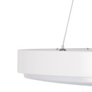 GloboStar® CASPER 61018 Κρεμαστή Πλαφονιέρα Οροφής LED CCT 76W 8372lm 120° AC 220-240V - Εναλλαγή Φωτισμού μέσω Τηλεχειριστηρίου All In One Ψυχρό Λευκό 6000k+Φυσικό Λευκό 4500k+Θερμό Λευκό 2700k Dimmable Φ45cm - Λευκό - 3 Years Warranty