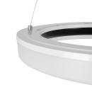 GloboStar® ARIANA 61037 Κρεμαστή Πλαφονιέρα Οροφής Κύκλος LED CCT 55W 6376lm 120° AC 220-240V - Εναλλαγή Φωτισμού μέσω Τηλεχειριστηρίου All In One Ψυχρό Λευκό 6000k+Φυσικό Λευκό 4500k+Θερμό Λευκό 2700k Dimmable Φ48cm - Μαύρο - 3 Years Warranty