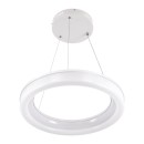 GloboStar® ARIANA 61038 Κρεμαστή Πλαφονιέρα Οροφής Κύκλος LED CCT 55W 6376lm 120° AC 220-240V - Εναλλαγή Φωτισμού μέσω Τηλεχειριστηρίου All In One Ψυχρό Λευκό 6000k+Φυσικό Λευκό 4500k+Θερμό Λευκό 2700k Dimmable Φ48cm - Λευκό - 3 Years Warranty