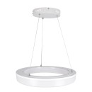 GloboStar® ARIANA 61038 Κρεμαστή Πλαφονιέρα Οροφής Κύκλος LED CCT 55W 6376lm 120° AC 220-240V - Εναλλαγή Φωτισμού μέσω Τηλεχειριστηρίου All In One Ψυχρό Λευκό 6000k+Φυσικό Λευκό 4500k+Θερμό Λευκό 2700k Dimmable Φ48cm - Λευκό - 3 Years Warranty