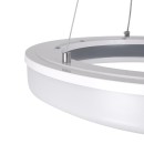 GloboStar® ARIANA 61039 Κρεμαστή Πλαφονιέρα Οροφής Κύκλος LED CCT 55W 6376lm 120° AC 220-240V - Εναλλαγή Φωτισμού μέσω Τηλεχειριστηρίου All In One Ψυχρό Λευκό 6000k+Φυσικό Λευκό 4500k+Θερμό Λευκό 2700k Dimmable Φ48cm - Ανθρακί - 3 Years Warrant