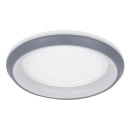 GloboStar® MELINA 61042 Πλαφονιέρα Οροφής Κύκλος LED CCT 55W 6376lm 120° AC 220-240V - Εναλλαγή Φωτισμού μέσω Τηλεχειριστηρίου All In One Ψυχρό Λευκό 6000k+Φυσικό Λευκό 4500k+Θερμό Λευκό 2700k Dimmable Φ48cm - Ανθρακί - 3 Years Warranty