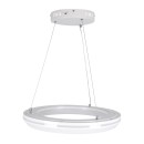 GloboStar® MELINA 61044 Κρεμαστή Πλαφονιέρα Οροφής Κύκλος LED CCT 55W 6376lm 120° AC 220-240V - Εναλλαγή Φωτισμού μέσω Τηλεχειριστηρίου All In One Ψυχρό Λευκό 6000k+Φυσικό Λευκό 4500k+Θερμό Λευκό 2700k Dimmable Φ48cm - Λευκό - 3 Years Warranty