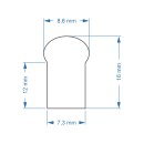 GloboStar® 70560 OVALE 120° Degree Neon Flex Epistar LED SMD 2835 1m 12W/m 120LED/m 1320lm/m 120° DC 24V Αδιάβροχη IP68 Ψυχρό Λευκό 6000K Dimmable