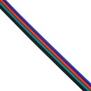 GloboStar® 70736 Εύκαμπτο Πλακέ Καλώδιο 1m RGB 4 x 0.25mm²