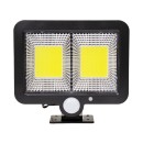 GloboStar® 71461 Αυτόνομος Ηλιακός Προβολέας LED 108 2 x COB 25W 1400lm με Ενσωματωμένη Μπαταρία 2400mAh - Φωτοβολταϊκό Πάνελ με Αισθητήρα Ημέρας-Νύχτας - PIR Αισθητήρα Κίνησης Αδιάβροχο IP65 Ψυχρό Λευκό 6000K