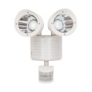 GloboStar® 71508 Λευκό Αυτόνομο Ηλιακό Φωτιστικό LED SMD 10W 150lm με Ενσωματωμένη Μπαταρία 1200mAh - Φωτοβολταϊκό Πάνελ με Αισθητήρα Ημέρας-Νύχτας και PIR Αισθητήρα Κίνησης Αδιάβροχο IP54 Ψυχρό Λευκό 6000K