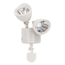 GloboStar® 71508 Λευκό Αυτόνομο Ηλιακό Φωτιστικό LED SMD 10W 150lm με Ενσωματωμένη Μπαταρία 1200mAh - Φωτοβολταϊκό Πάνελ με Αισθητήρα Ημέρας-Νύχτας και PIR Αισθητήρα Κίνησης Αδιάβροχο IP54 Ψυχρό Λευκό 6000K