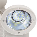 GloboStar® 71508 Λευκό Αυτόνομο Ηλιακό Φωτιστικό LED SMD 10W 150lm με Ενσωματωμένη Μπαταρία 1200mAh - Φωτοβολταϊκό Πάνελ με Αισθητήρα Ημέρας-Νύχτας και PIR Αισθητήρα Κίνησης Αδιάβροχο IP54 Ψυχρό Λευκό 6000K