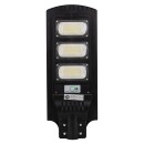 GloboStar® 71552 Αυτόνομο Ηλιακό Φωτιστικό Δρόμου Street Light LED SMD 150W 12000lm με Ενσωματωμένη Μπαταρία Li-ion 9000mAh - Φωτοβολταϊκό Πάνελ με Αισθητήρα Ημέρας-Νύχτας PIR Αισθητήρα Κίνησης Αδιάβροχο IP65 Ψυχρό Λευκό 6000K