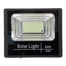 GloboStar® 71556 Αυτόνομος Ηλιακός Προβολέας LED SMD 60W 4800lm με Ενσωματωμένη Μπαταρία 10000mAh - Φωτοβολταϊκό Πάνελ με Αισθητήρα Ημέρας-Νύχτας και Ασύρματο Χειριστήριο RF 2.4Ghz Αδιάβροχος IP66 Ψυχρό Λευκό 6000K