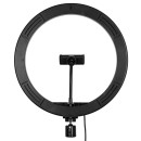 GloboStar® 75802 Professional Digital Ring Light Φ30cm LED SMD 40W 4000lm 180° DC 5V με Καλώδιο Τροφοδοσίας USB - Ενσωματωμένο Χειριστήριο Εναλλαγής Χρωμάτων & 1 Βάση Τηλεφώνου - Πολύχρωμο RGBW+WW Dimmable