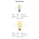 GloboStar® 80027 SONOFF B02-F-A60-R2 - Wi-Fi Smart LED Filament Bulb E27 A60 7W 806lm AC 220-240V CCT Change from 2200K to 6500K Dimmable