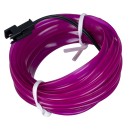 GloboStar® 82207 TUBE 360° Degree Διακοσμητική EL-Wire Neon Αυτοκινήτου Κορδόνι ΣΕΤ 3m 1W/3m 30lm/m 360° DC 12V με Βύσμα Αναπτήρα Αυτοκινήτου Αδιάβροχη IP68 Μωβ