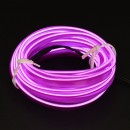 GloboStar® 82207 TUBE 360° Degree Διακοσμητική EL-Wire Neon Αυτοκινήτου Κορδόνι ΣΕΤ 3m 1W/3m 30lm/m 360° DC 12V με Βύσμα Αναπτήρα Αυτοκινήτου Αδιάβροχη IP68 Μωβ