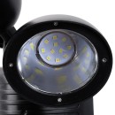 GloboStar® 85712 Μαύρο Αυτόνομο Ηλιακό Φωτιστικό LED SMD 10W 150lm με Ενσωματωμένη Μπαταρία 1200mAh - Φωτοβολταϊκό Πάνελ με Αισθητήρα Ημέρας-Νύχτας και PIR Αισθητήρα Κίνησης Αδιάβροχο IP54 Ψυχρό Λευκό 6000K