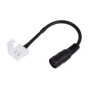 GloboStar® 70740 Ταχυσύνδεσμος Τροφοδοσίας IP20 - Strip To Power Connector 5.5*2.1 για Ένωση 1 x Μονόχρωμη Ταινία LED Πλάτους 10mm