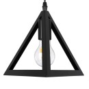 GloboStar® TRIANGLE 00608 Μοντέρνο Κρεμαστό Φωτιστικό Οροφής Πολύφωτο 5 x E27 Μαύρο Μεταλλικό Πλέγμα Μ170 x Π22 x Y130cm