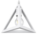 GloboStar® TRIANGLE 00617 Μοντέρνο Κρεμαστό Φωτιστικό Οροφής Τρίφωτο 3 x E27 Λευκό Μεταλλικό Πλέγμα Φ49 x Y130cm