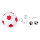 GloboStar® FOOTBALL 00646 Μοντέρνο Κρεμαστό Παιδικό Φωτιστικό Οροφής Μονόφωτο 1 x E27 Κόκκινο Λευκό Γυάλινο Φ25 x Υ25cm