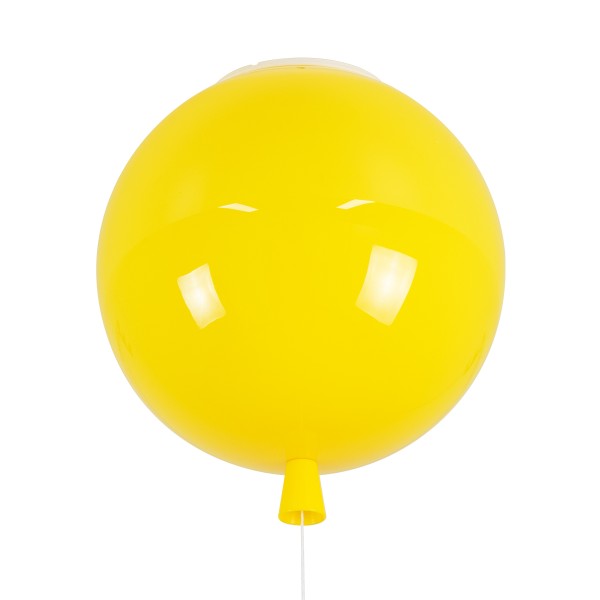 GloboStar® BALLOON 00651 Μοντέρνο Παιδικό Φωτιστικό Οροφής Μονόφωτο Κίτρινο Πλαστικό Μπάλα Φ30 x Υ33cm