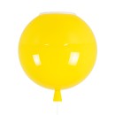 GloboStar® BALLOON 00651 Μοντέρνο Παιδικό Φωτιστικό Οροφής Μονόφωτο Κίτρινο Πλαστικό Μπάλα Φ30 x Υ33cm