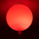 GloboStar® BALLOON 00652 Μοντέρνο Παιδικό Φωτιστικό Οροφής Μονόφωτο Κόκκινο Πλαστικό Μπάλα Φ30 x Υ33cm