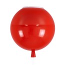 GloboStar® BALLOON 00652 Μοντέρνο Παιδικό Φωτιστικό Οροφής Μονόφωτο Κόκκινο Πλαστικό Μπάλα Φ30 x Υ33cm