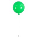 GloboStar® BALLOON 00653 Μοντέρνο Παιδικό Φωτιστικό Οροφής Μονόφωτο Πράσινο Πλαστικό Μπάλα Φ30 x Υ33cm