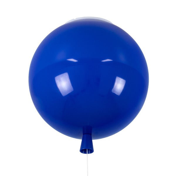 GloboStar® BALLOON 00654 Μοντέρνο Παιδικό Φωτιστικό Οροφής Μονόφωτο Μπλε Πλαστικό Μπάλα Φ30 x Υ33cm