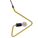 GloboStar® LIBBY 01097-1 Μοντέρνο Κρεμαστό Παιδικό Φωτιστικό Οροφής Μονόφωτο 1 x E27 Κίτρινο Μεταλλικό Φ31 x Υ100cm