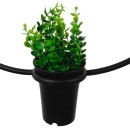 GloboStar® FLOWERPOT 10001210 Μοντέρνο Κρεμαστό Φωτιστικό Οροφής Μονόφωτο 1 x E27 Μαύρο Μεταλλικό με Διακοσμητικό Φυτό Φ27 x Y40cm