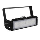 GloboStar® GOLIATH 90100-1 LED Προβολέας Γηπέδου - Φωτιστικό Tunnel 50W 8000LM 75°*135° AC 100-277V IP65 Μ32 x Π12 x Υ9cm Ψυχρό Λευκό 5000K - MeanWell Driver & LumiLEDs Chip - 5 Χρόνια Εγγύηση